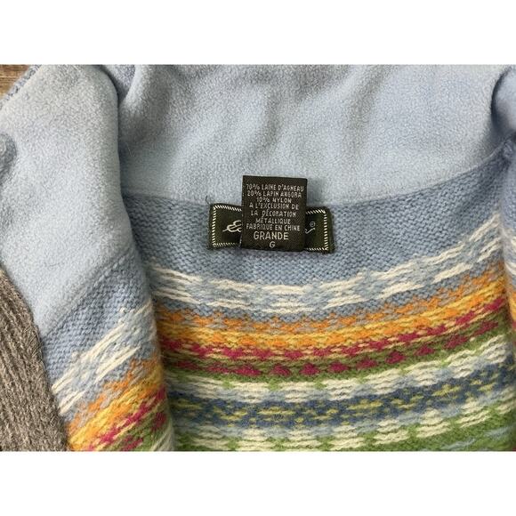 Eddie Bauer VTG 90’s Women’s Sweater Fair Isle Lambswool Angora LT Cottagecore - Picture 6 of 12
